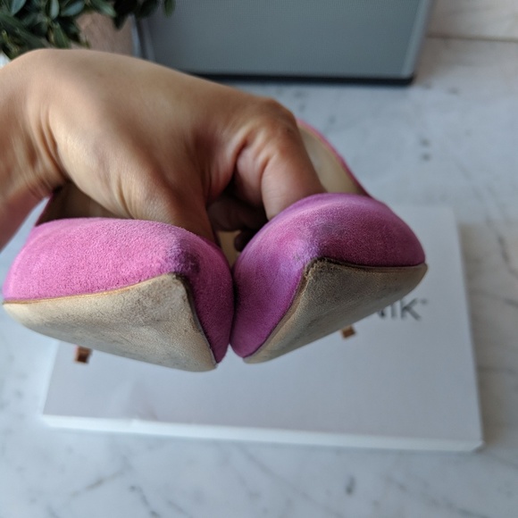 Manolo Blahnik suede BB pump 105 pink - Picture 6 of 8